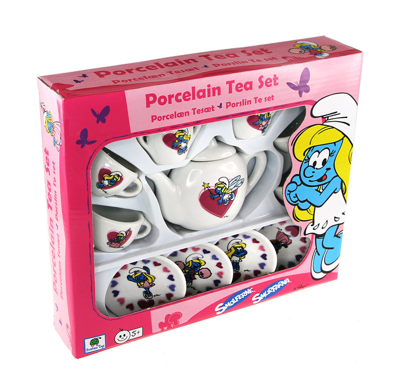 Juego de t de porcelana de la Pitufina: portada