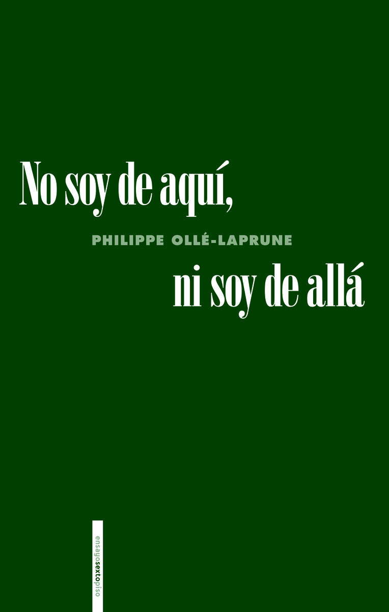 No soy de aqu, ni soy de all: portada