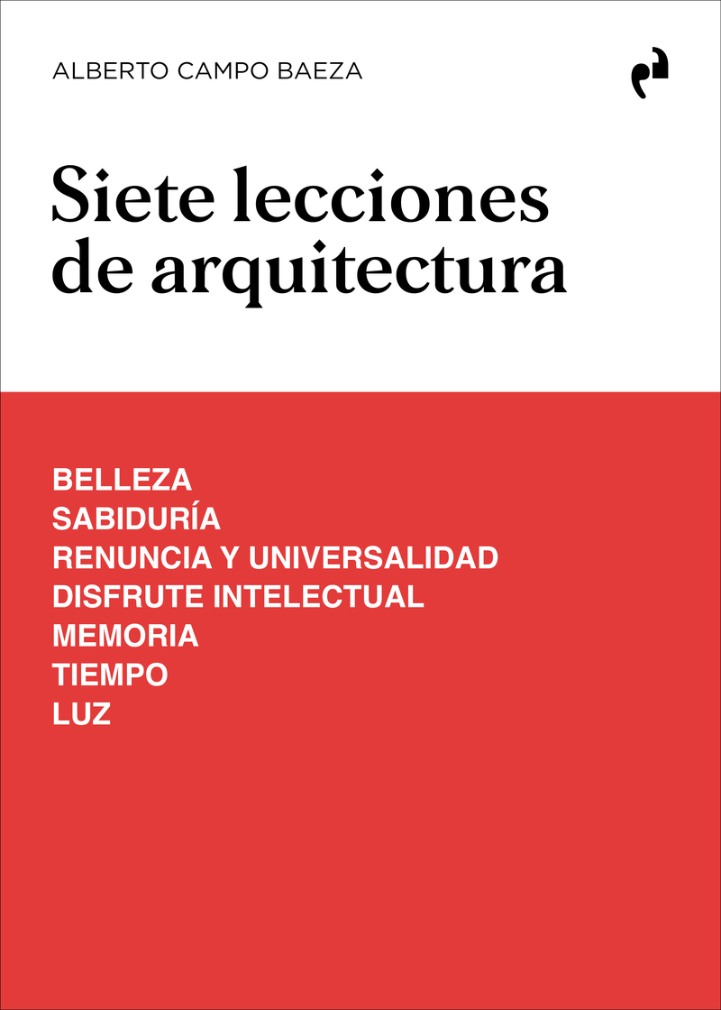 SIETE LECCIONES DE ARQUITECTURA: portada