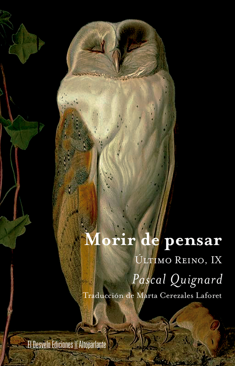 Morir de pensar: portada