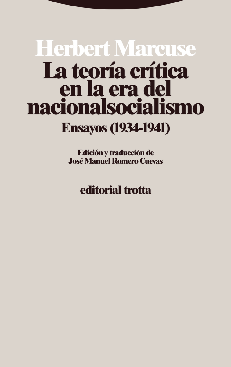 La teora crtica en la era del nacionalsocialismo: portada