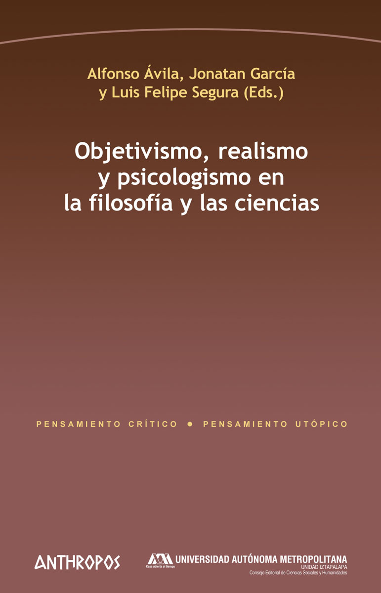 OBJETIVISMO, REALISMO Y PSICOLOGISMO EN LA FILOSOFA Y LAS C: portada