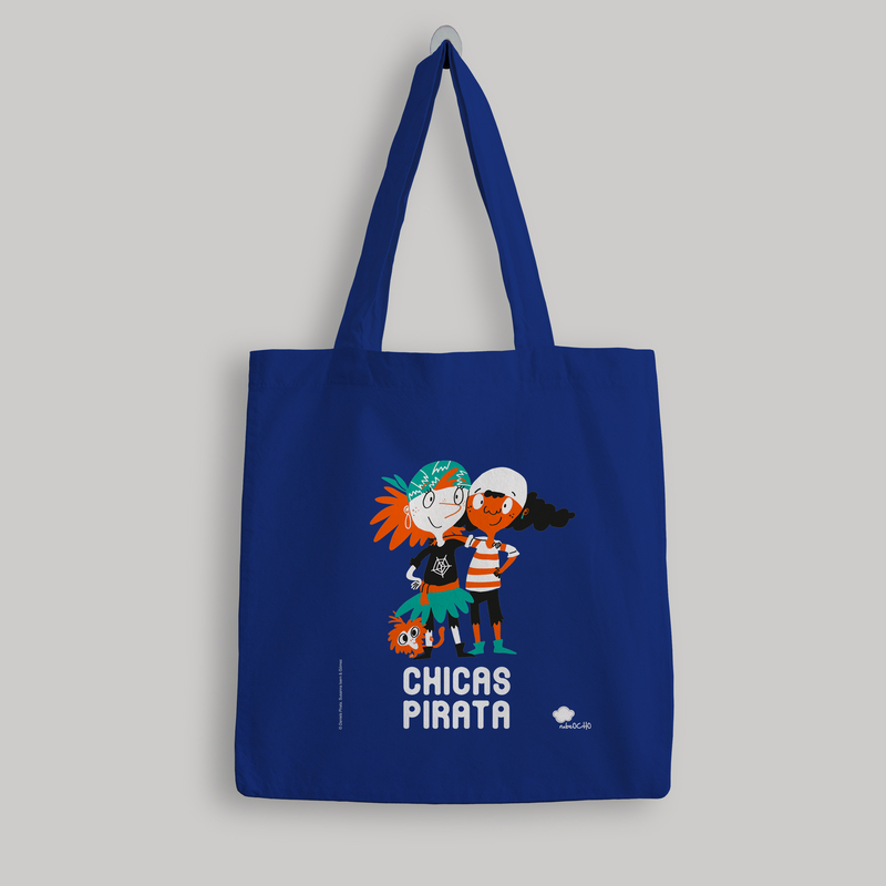 Bolsa de tela 'Chicas Pirata' - color azul: portada