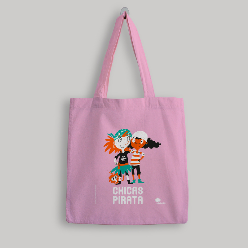 Bolsa de tela 'Chicas Pirata' - color rosa: portada