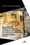 Documentos para el estudio de la música y la cultura en C-LM: portada