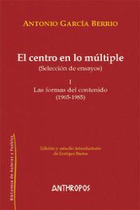 CENTRO EN LO MULTIPLE,EL I: portada