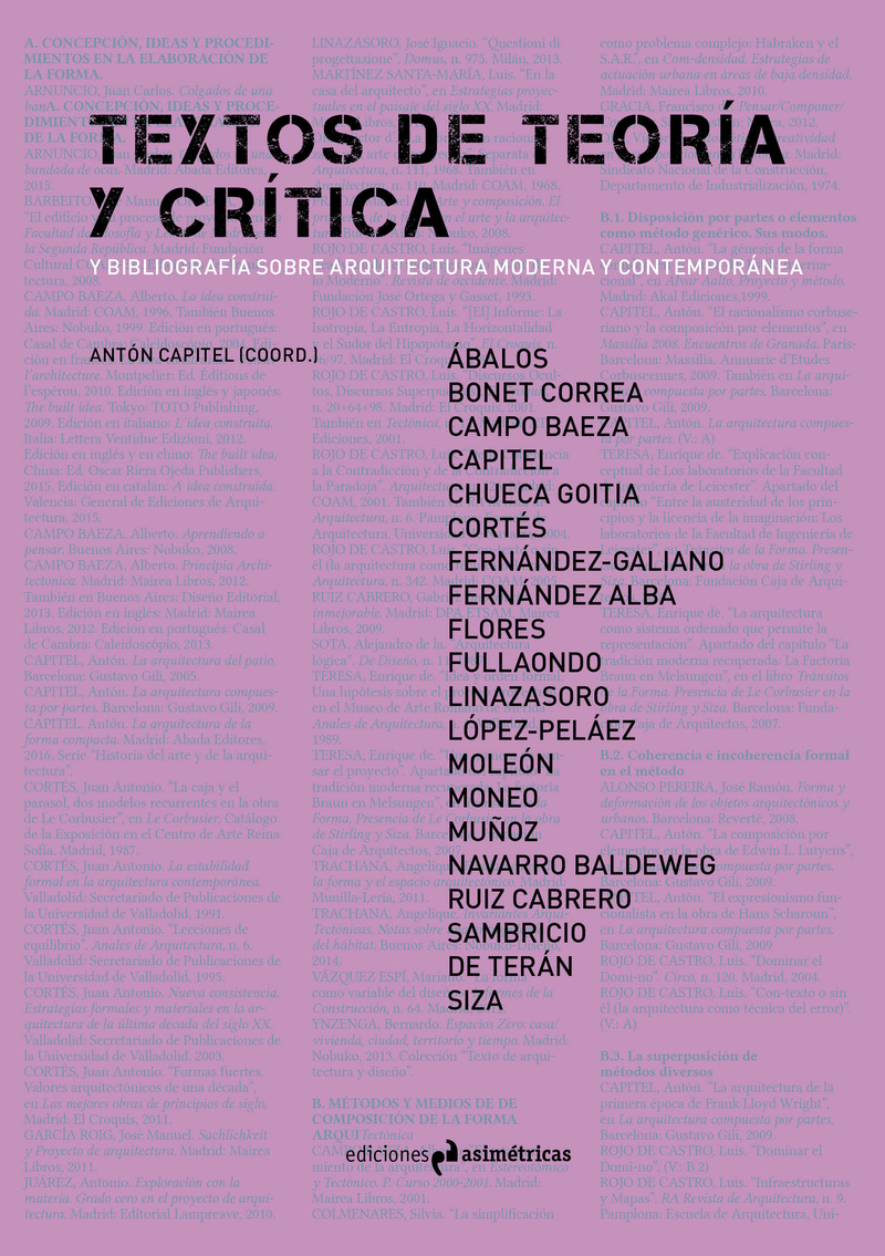 TEXTOS DE TEORA Y CRTICA: portada