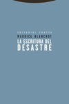 La escritura del desastre: portada