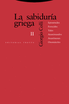 La sabiduría griega II: portada