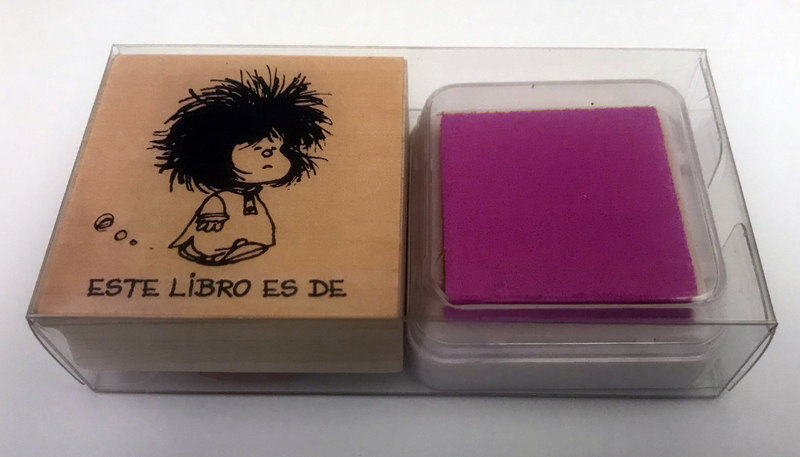 Sello exlibris Mafalda: portada