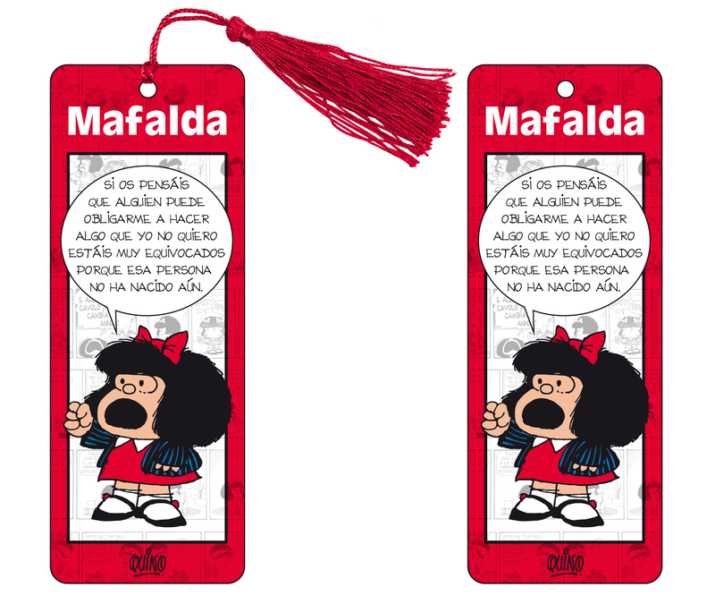 Marcapginas 3D Mafalda (rojo): portada