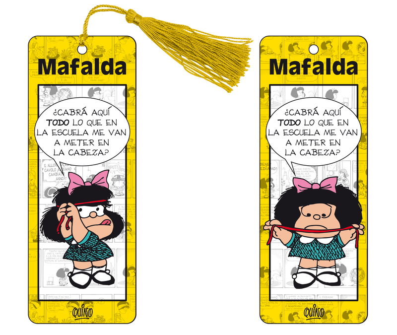 Marcapginas 3D Mafalda (amarillo): portada