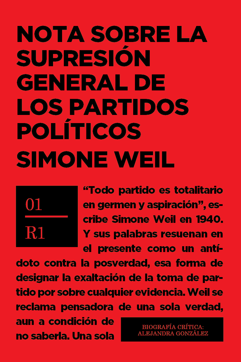 NOTA SOBRE LA SUPRESIN GENERAL DE LOS PARTIDOS POLTICOS.: portada