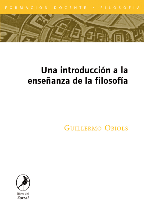 Una introduccin a la enseanza de la filosofa: portada