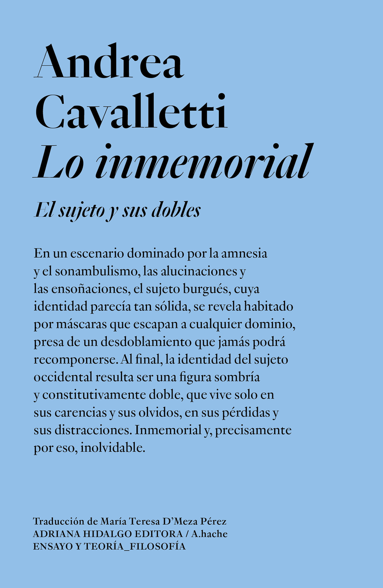 Lo inmemorial: portada