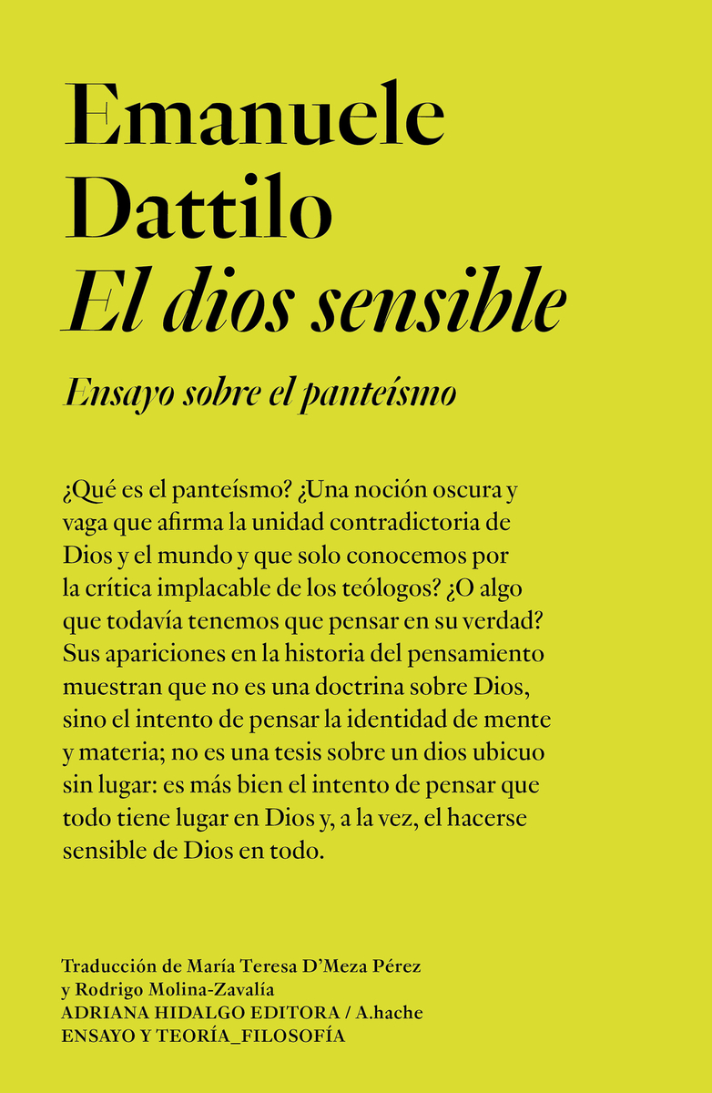 El dios sensible: portada