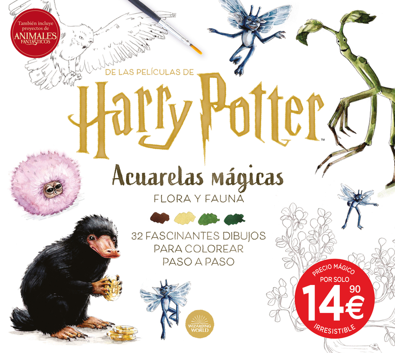 Harry Potter. Acuarelas mgicas: flora y fauna: portada