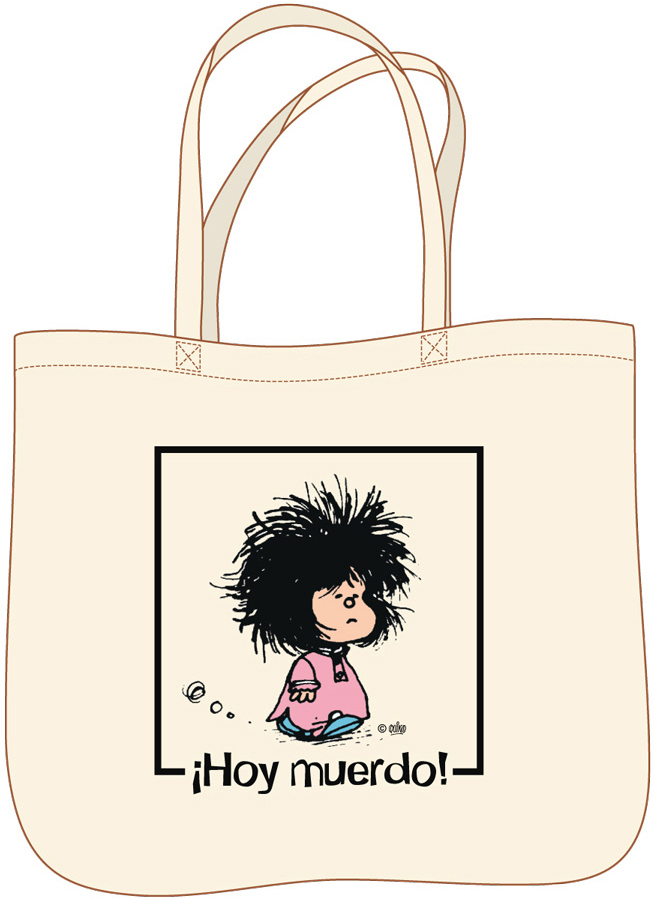 Bolsa Mafalda. Tote bag HOY MUERDO!: portada