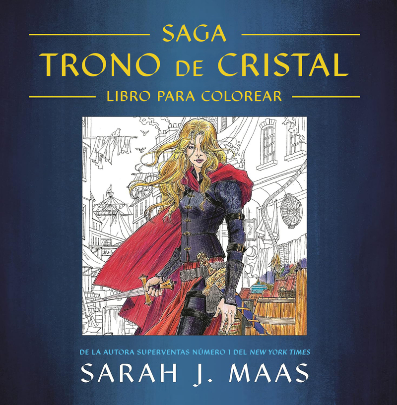 Trono de cristal: Libro para colorear: portada